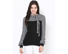 Athena Casual Full Sleeve Striped Women's Top
