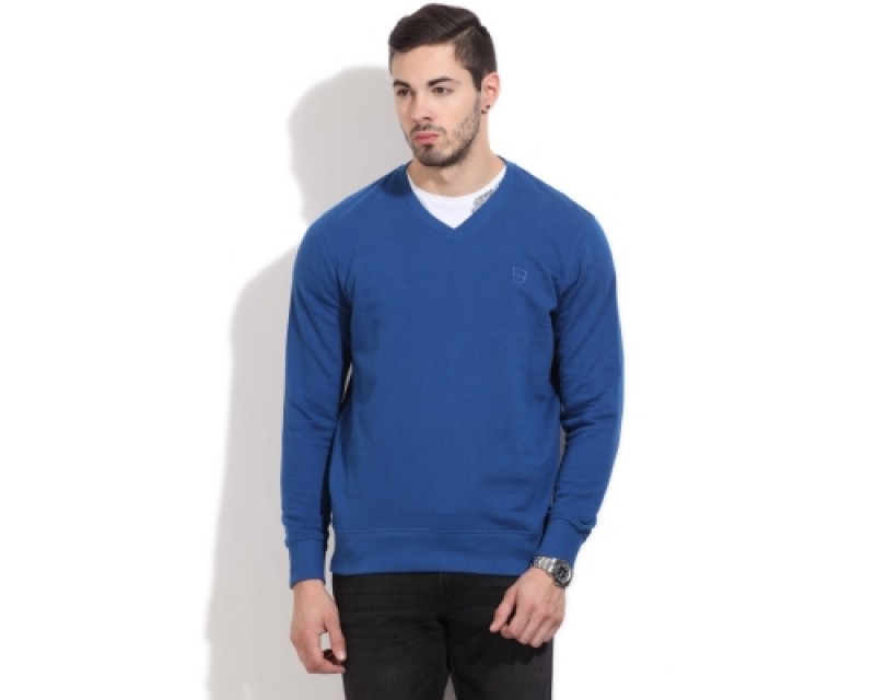 Lee Full Sleeve Solid Men's Sweatshirt
